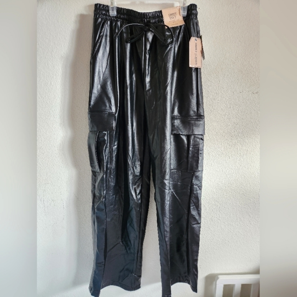 Leather Cargo Pants